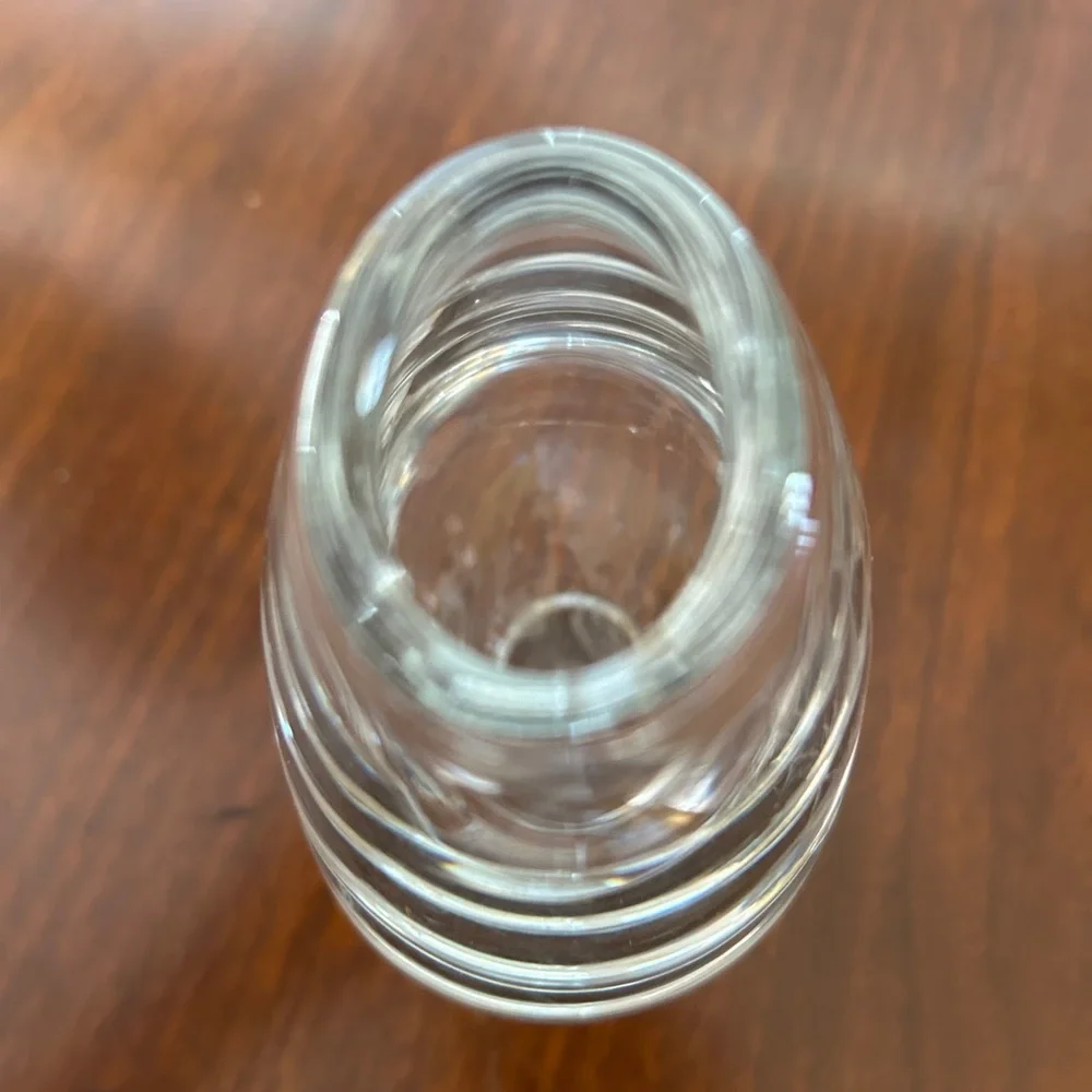 Elegant Glass Numbered 6 inch tall clear glass VASE